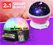 Magic Ball Crystal LED Stage Light Bluetooth MP3 Player With Remote + Dream Rotating Projection Lamp PLUSB Assorted 