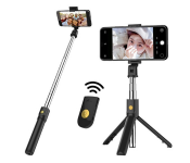 K07 Wireless Shutter Bluetooth 4.0 Bluetooth Selfie Stick for Mobile Phone-Black