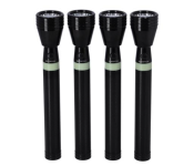 Krypton KNFL5404 Rechargeable LED Flashlight 4Pcs Combo- Black