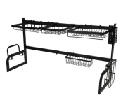 Royalford RF10023 8in1 Over Sink Draining Rack- Black