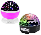 Magic Ball Crystal LED Stage Light Bluetooth MP3 Player With Remote + Magic Dream Rotating Projection Lamp JA043 