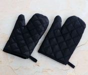 Royalford RF9698 2Pieces Cotton Oven Mitts- Black  - Similar Product Imag - ID 79009