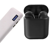 Demaco Super Power Bank 20000mAh - White + InPods 12 Twin Bluetooth Headset - Black 