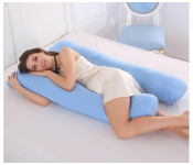 ShowTop U Shaped Bedding Maternity Pillow for Pregnant Women with Removable Jersey - Blue  - Similar Product Imag - ID 83117