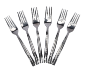 Delcasa DC1946 6 Pieces Stainless Steel Table Fork - Silver