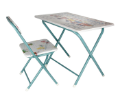 Leostar 3678 Kids Folding Study Table and Chair Set - Blue  - Similar Product Imag - ID 82639