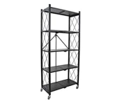Foldable 5 Tier Storage Shelf Unit with Wheel Image