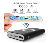 V-walk 10000mAh Wireless Charging Power Bank With USB - Black