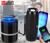 10 Watts Wireless Bluetooth Speaker With Colorful LED Light JA171 - Multi Color + LED PCT3 Repellent Pest Control And Mosquito Trap Lamp 