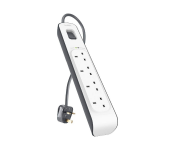 Belkin BL-SRG-4OT-2M-UK 4 Outlet Surge Protection Strip with 2 Meter Power Cord - White-img1623167382
