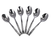Delcasa DC1944 6 Pieces Stainless Steel Tea Spoon - Silver