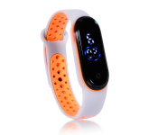 Jongo Perfect OK Dot Strap Band LED Watch - Grey and Orange  - Similar Product Imag - ID 84241