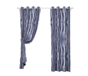 Parry Life PLWC9964 Heavy Jacquard Fabric Fully Lined Eyelet Window Curtain  - Navy Blue  - Similar Product Imag - ID 85563