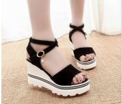 New Summer High Heels Wedges EU36 for Women – Black
