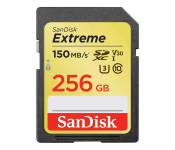 SanDisk Extreme 256GB SDXC V30 UHSI U3 Memory Image
