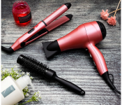 Geepas GHF86054 4 In 1 2000Watts Hair Dressing Set - Pink