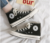 Classical High Top EU 37 Canvas Sneakers - Black  - Similar Product Imag - ID 86491