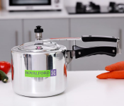 Royalford RF6540 3 Litre Alminium Pressure Cooker with Inner Lid - Silver