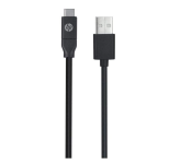 HP 2UX16AA ABB USB C to USB A V3.0 Cable 3 Meter Durable PVC Housing Fast Charging Cord - Black