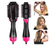 Generic 3 In 1 One Step Hair Dryer and Styler - Pink and Black