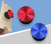 Metallic Plain Phone Grips Magnetic Holder - Blue + Metallic Plain Phone Grips Magnetic Holder - Red 