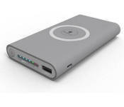 V-walk 10000mAh Wireless Charging Power Bank With USB - Grey