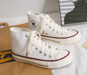 Classical High Top EU 35 Canvas Sneakers - White  - Similar Product Imag - ID 86495