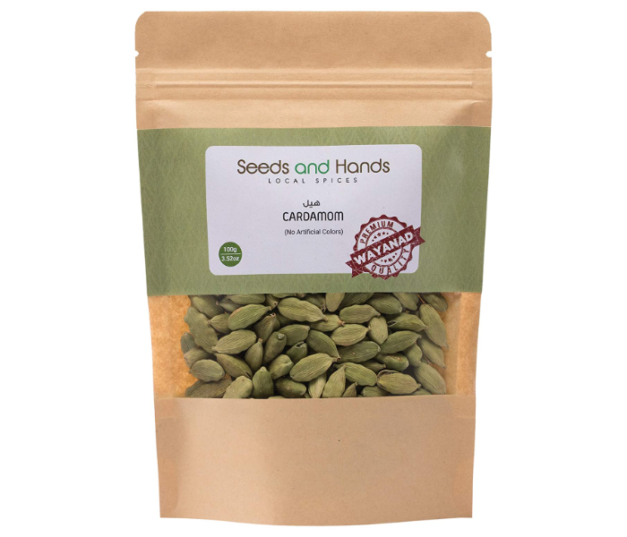 Seeds and Hands 100g Wayanad Big Size 8mm Green Cardamom Elaichi Whole  - Similar Product Imag - ID 85839