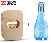 Gucci Guilty Eau De Toilette Spray For Women - 75ML + Davidoff Cool Water Eau De Toilette Spray For Women - 100 Ml 