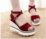 New Summer High Heels Wedges EU40 for Women – Red