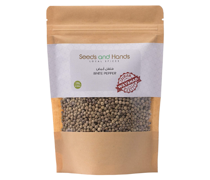 Seeds and Hands 100g Wayanad White Pepper Safed Mirch Whole  - Similar Product Imag - ID 85837