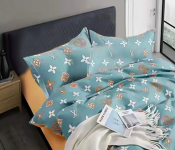 JA15851 Cotton Double Size Bedsheet with Quilt Cover Image