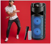 Portable Bluetooth Speaker 3298 With Mic - Black
