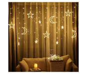 Makingtec 2.5m Moon and Star Curtain Light String For Indoor Outdoor Decoration for Christmas  - Similar Product Imag - ID 87796