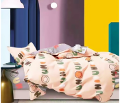 JA158-45 Cotton Double Size Bedsheet with Quilt Cover and Pillow Case 4 Pcs- Pink  - Similar Product Imag - ID 89708