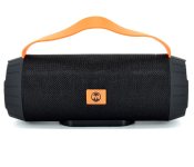 Microdigit MRS374T Mini Portable Bluetooth Speaker with Torch Light - Black and Orange