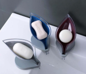 Leaf Soap Storage Box ABS Suction Cup Drain Image