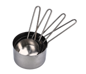 Royalford RF10028 4 Piece Stainless Steel Measuring Cup Set - Silver  - Similar Product Imag - ID 93085