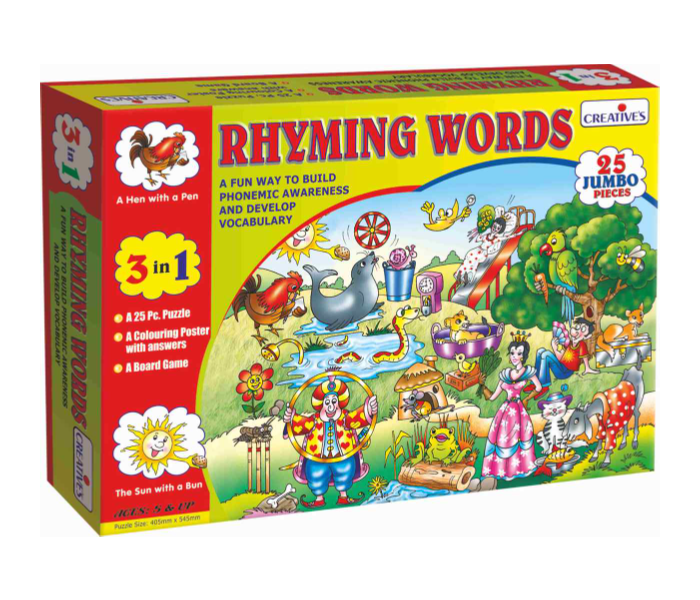 JMsouq Creative Educational CE00740 Rhyming Words Reading Puzzles for Kids  - Similar Product Imag - ID 92104