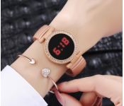 Elastic Metal Strap LED Watch JA156-5- Gold  - Similar Product Imag - ID 93439