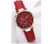 Starry Sky Luxury Wrist Strap Watch For Women - Red