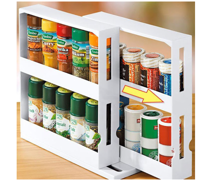 GTC 22000639 Kitchen Spices Organizer Shelf - White