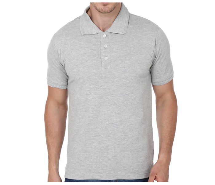 Premium Honey Comb Polo T-Shirt for XL Men - Grey  - Similar Product Imag - ID 96714