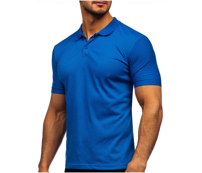 Premium Honey Comb Polo T-Shirt for XXL Men - Royal Blue  - Similar Product Imag - ID 96718