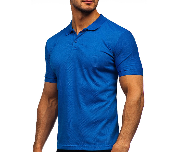 Premium Honey Comb Polo T-Shirt for Small Men - Royal Blue  - Similar Product Imag - ID 96722