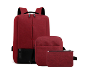 Set of 3 Backpack 15.6 inch USB Charging Laptop Bag - Red  - Similar Product Imag - ID 97083