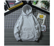 FN-Casual Long Sleeve Unisex Hoodie - Grey  - Similar Product Imag - ID 97922