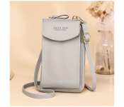 Forever Young Women PU Leather Mini Sling Bag - Grey