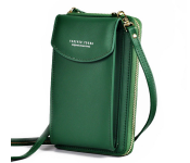 Forever Young Women PU Leather Mini Sling Bag - Green