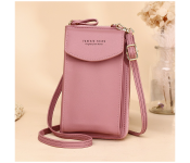 Forever Young Women PU Leather Mini Sling Bag - Dark Pink